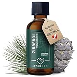 ALPEN HERZ Zirbenöl 50 ml - 100% naturrein, ätherisches Zirbelkieferöl aus Österreich für Duftöl Raumduft Duftlampe Zirbenwürfel Aroma Diffuser Zirbe Lufterfrischer Zirbelkiefer Öl Geschenke