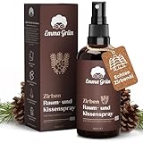 Emma Grün® Zirbenspray & Zirbenduft 100ml [AUS WILDWUCHS] - Raumspray & Kissenspray mit Naturreinem Pinus Cembra - Natürliches Zirbenspray für Autoduft, Einschlafen & für Zirbenholz Produkte